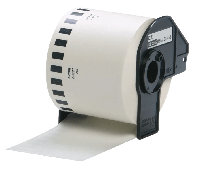 PixoJet Brother DK22205 62mm x 30.5m Hvid adresseetiket