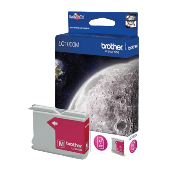Brother Original LC1000M magenta blækpatron | Indhold: 400 sider