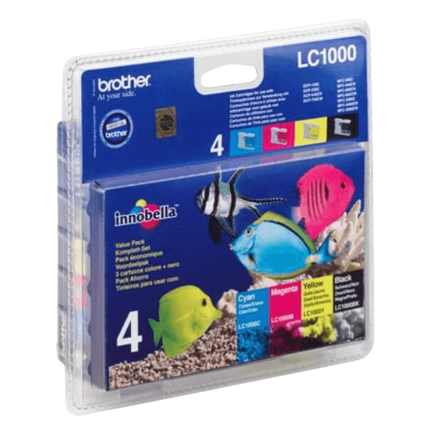 Brother Original LC1000VALBPDR CMYK rabatpakke | Indhold: 1700 sider
