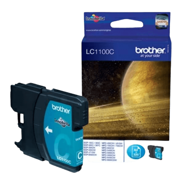 Brother Original LC1100C cyan blækpatron | Indhold: 6 ml.