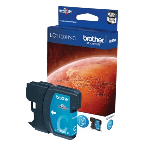 Brother Original LC1100HYC XL cyan blækpatron | Indhold: 700 sider