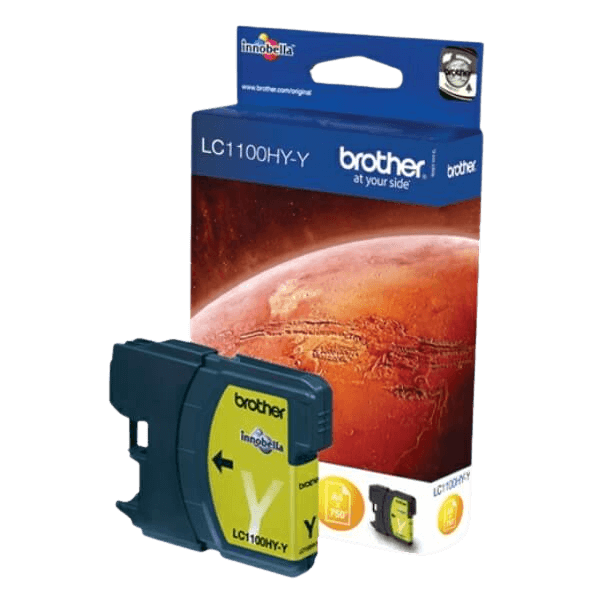 Brother Original LC1100HYY XL gul blækpatron | Indhold: 700 sider
