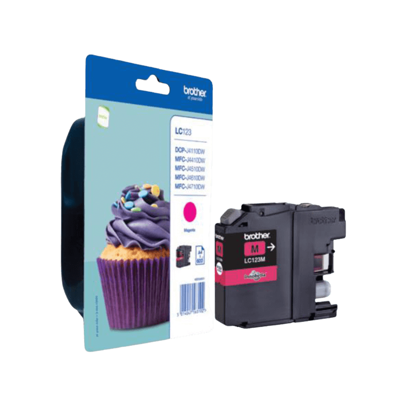 Brother Original LC123M magenta blækpatron | Indhold: 600 sider