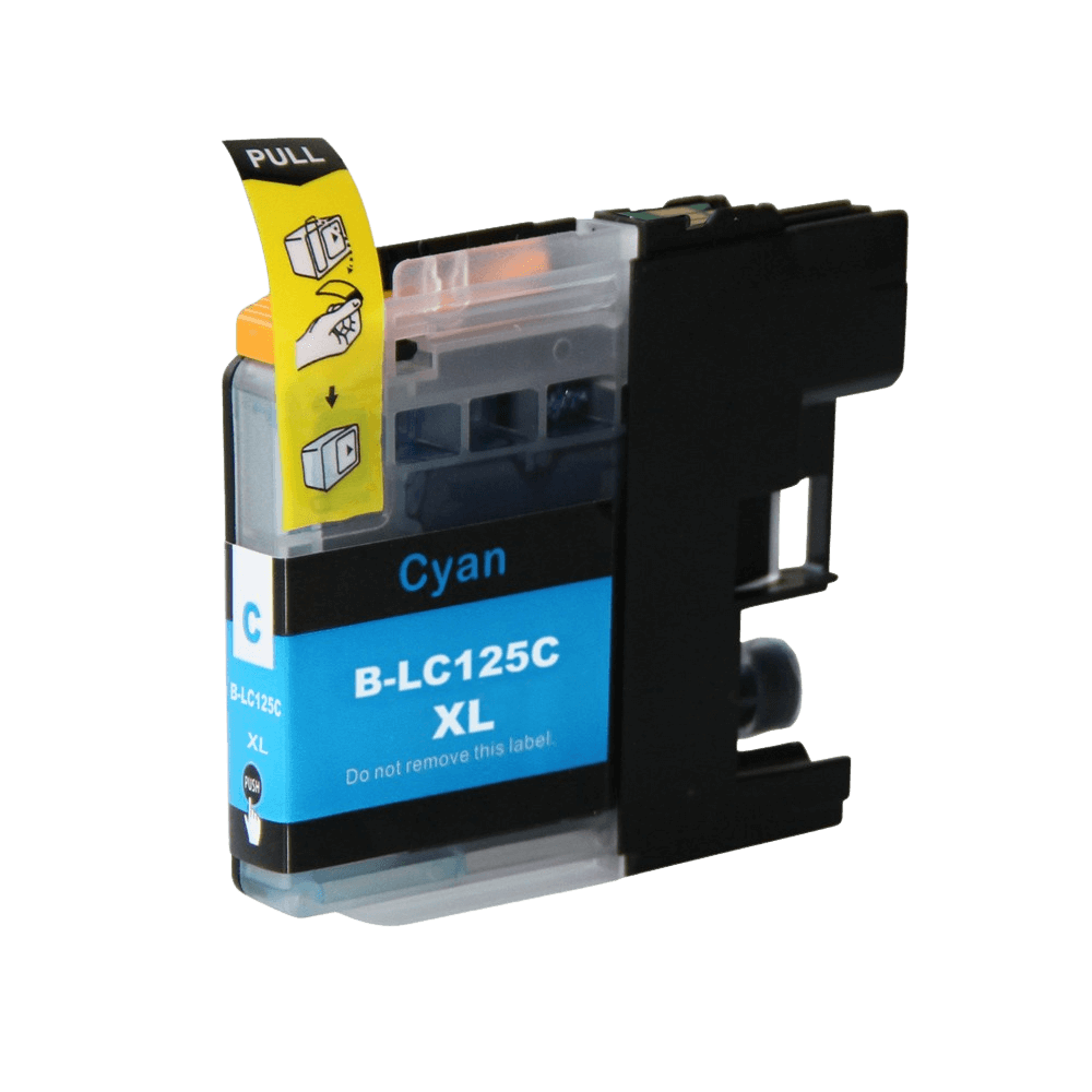 PixoJet Brother LC125C XL cyan blækpatron | Indhold: 20 ml.