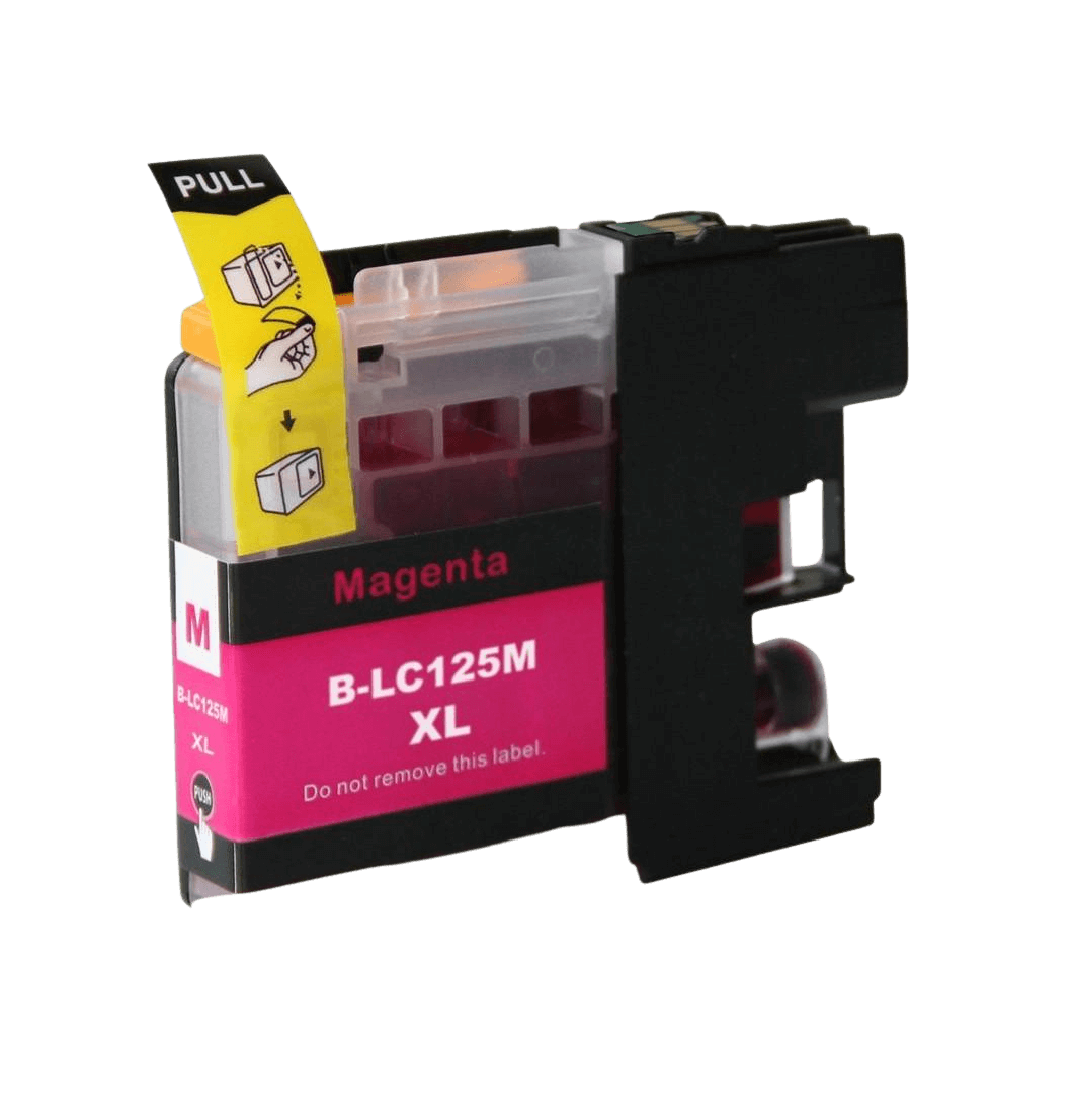 PixoJet Brother LC125M XL magenta blækpatron | Indhold: 20 ml.