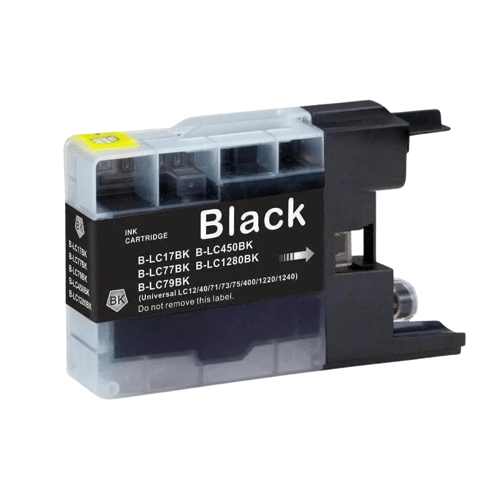 PixoJet Brother LC1280BK XXL sort blækpatron | Indhold: 55 ml.