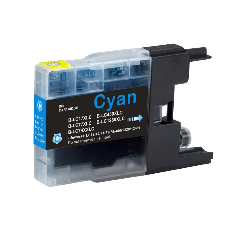 PixoJet Brother LC1280C XXL cyan blækpatron | Indhold: 20 ml.