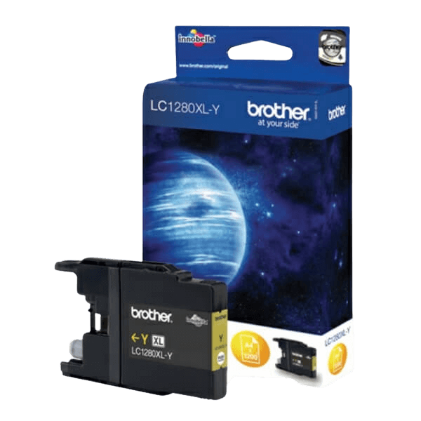 Brother Original LC1280Y XXL gul blækpatron | Indhold: 1200 sider