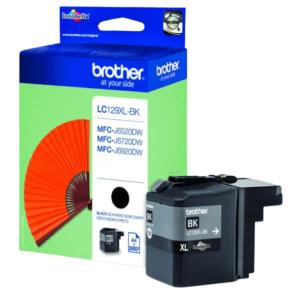 Brother Original LC129BK XXL sort blækpatron | Indhold: 2400 sider