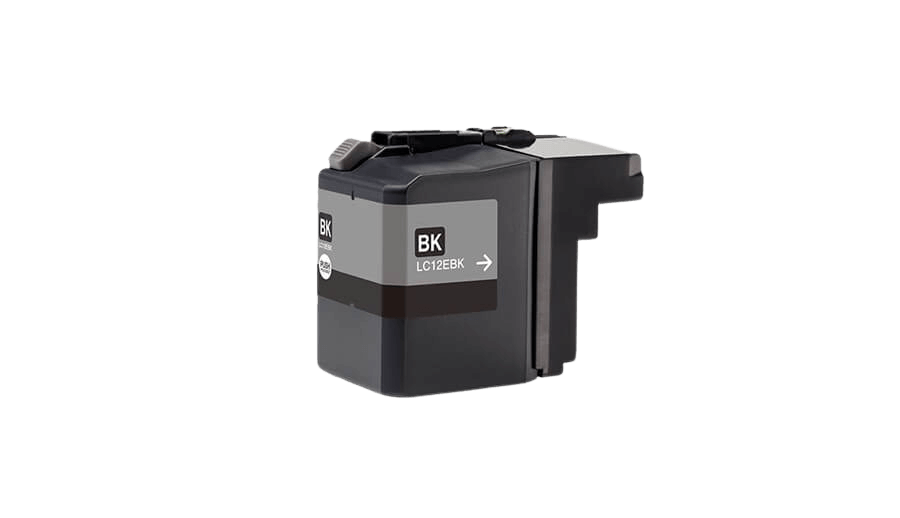 PixoJet Brother LC12EBK sort blækpatron | Indhold: 58 ml.
