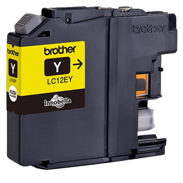Brother Original LC12EY gul blækpatron | Indhold: 1200 sider