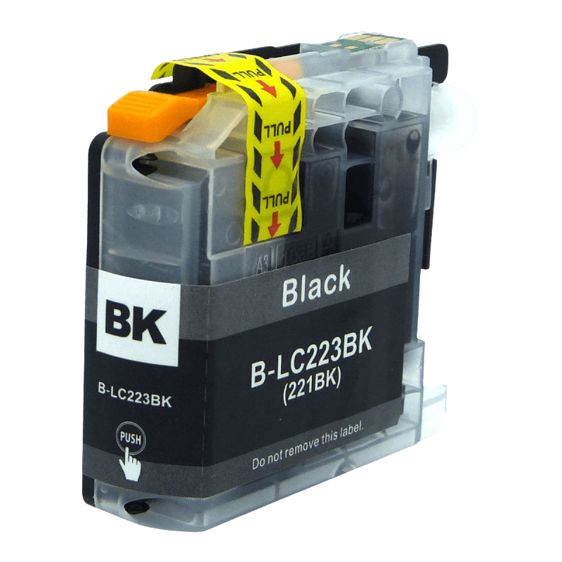 PixoJet Brother LC223BK sort blækpatron | Indhold: 21 ml.