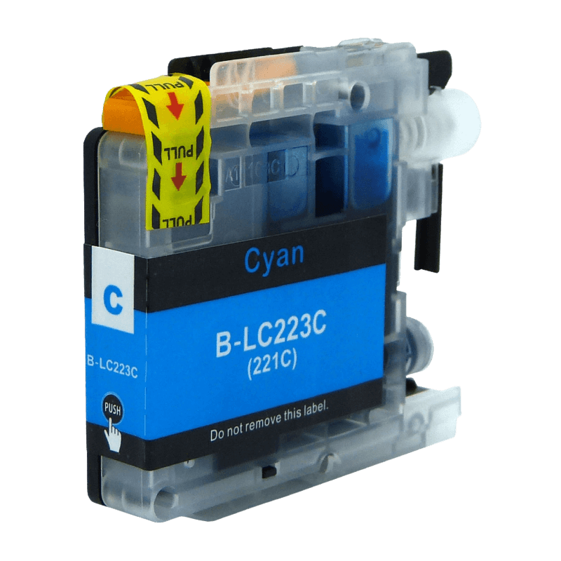 PixoJet Brother LC223C cyan blækpatron | Indhold: 10 ml.