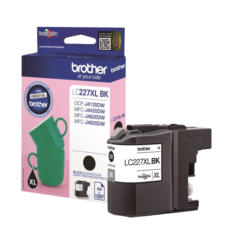 Brother Original LC227BK XL sort blækpatron | Indhold: 1200 sider