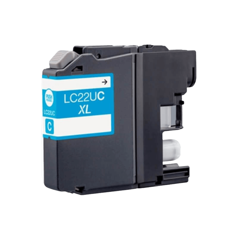 PixoJet Brother LC22UC cyan blækpatron | Indhold: 13 ml.