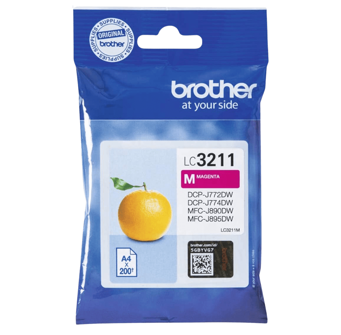 Brother Original LC3211M magenta blækpatron | Indhold: 200 sider