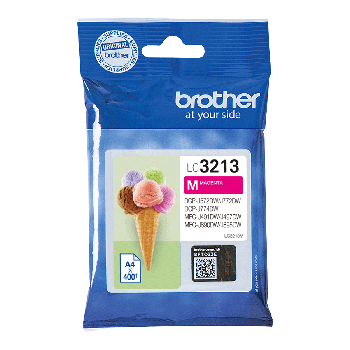 Brother Original LC3213M magenta blækpatron | Indhold: 400 sider