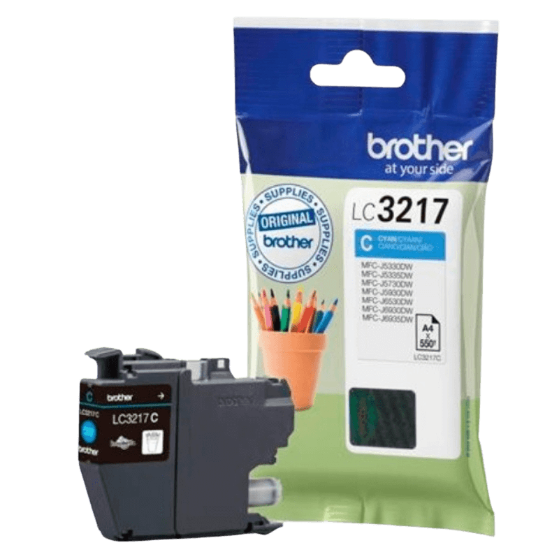 Brother Original LC3217C cyan blækpatron | Indhold: 550 sider