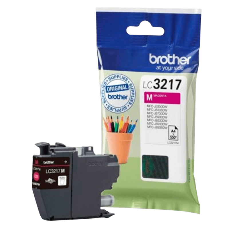Brother Original LC3217M magenta blækpatron | Indhold: 550 sider