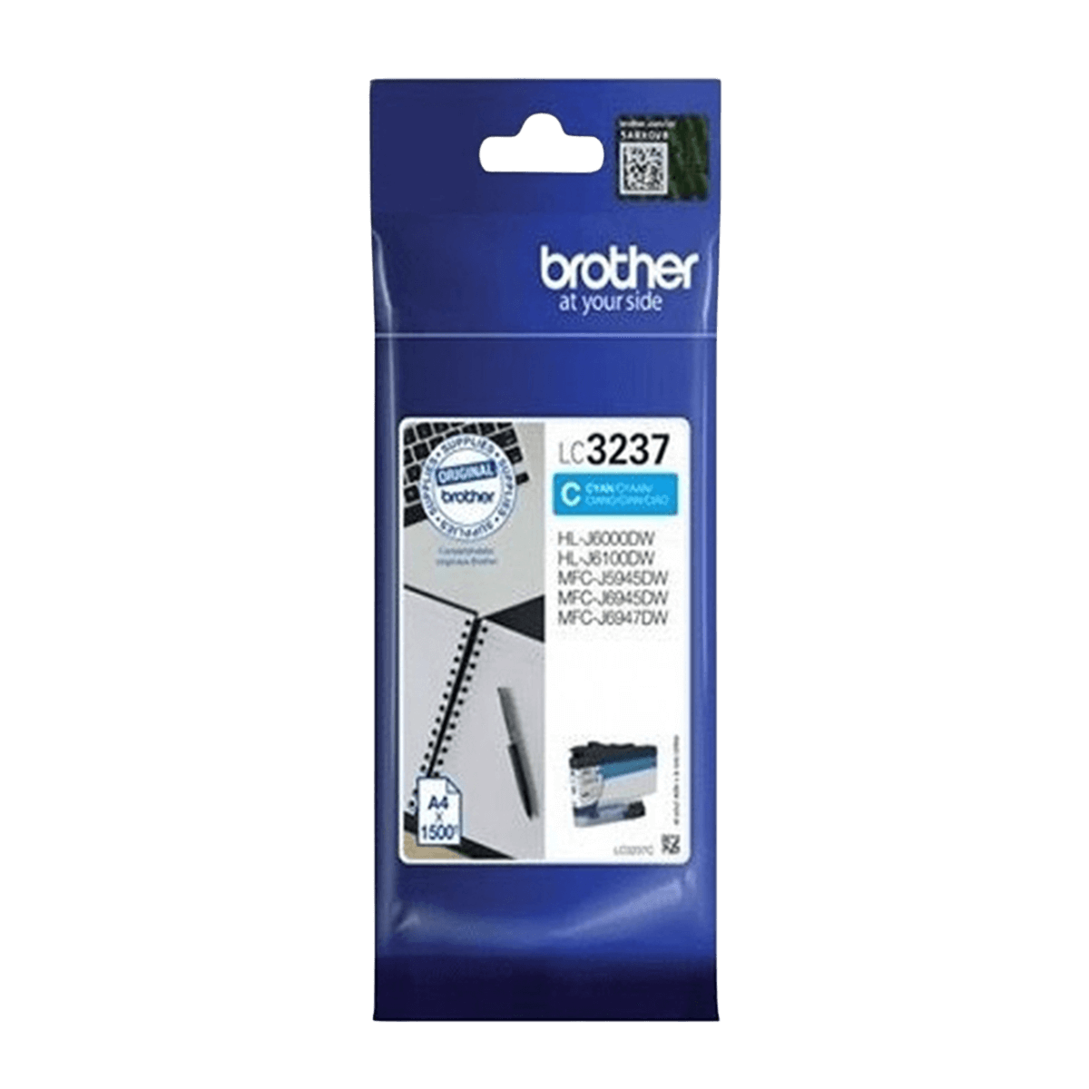 Brother Original LC3237C cyan blækpatron | Indhold: 1500 sider