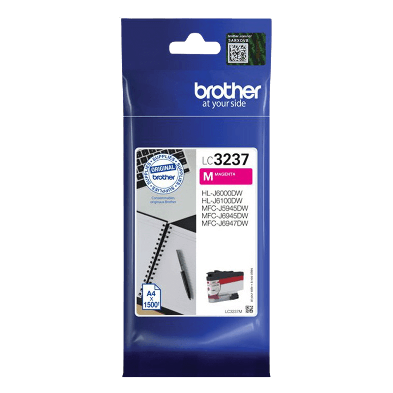 Brother Original LC3237M magenta blækpatron | Indhold: 1500 sider