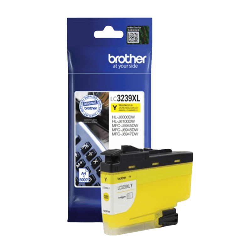 Brother Original LC3239XLY gul blækpatron | Indhold: 5000 sider