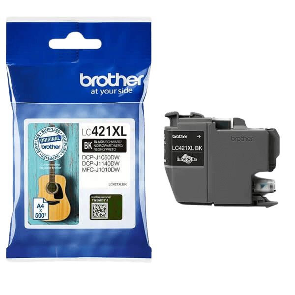 Brother Original LC421XLBK sort blækpatron | Indhold: 500 sider