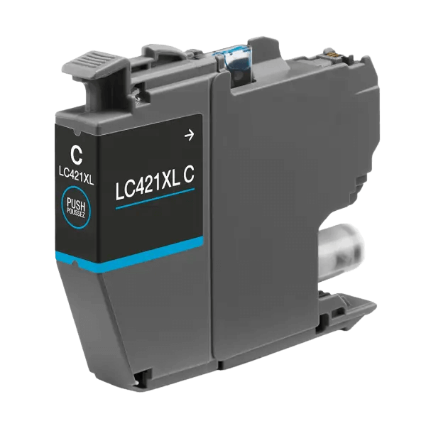 PixoJet Brother LC421XLC cyan blækpatron | Indhold: 500 sider