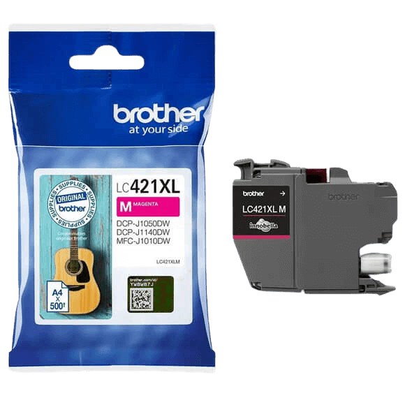 Brother Original LC421XLM magenta blækpatron | Indhold: 500 sider