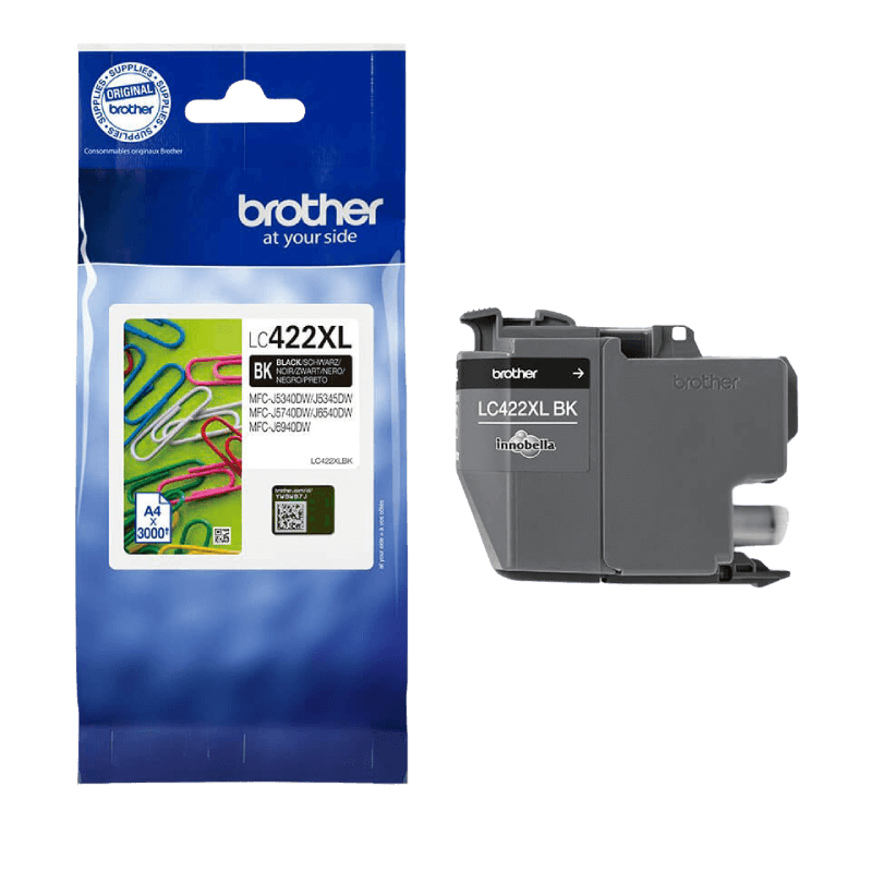 Brother Original LC422BK sort blækpatron | Indhold: 550 sider