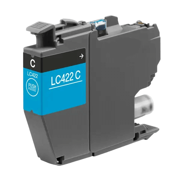PixoJet Brother LC422C cyan blækpatron | Indhold: 550 sider
