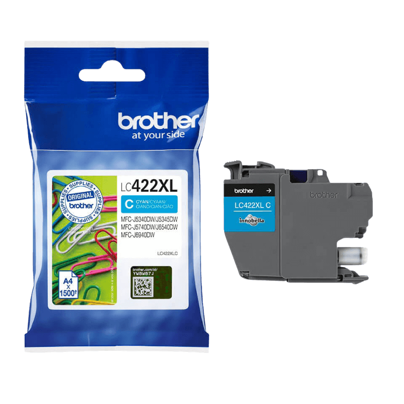 Brother Original LC422C cyan blækpatron | Indhold: 550 sider