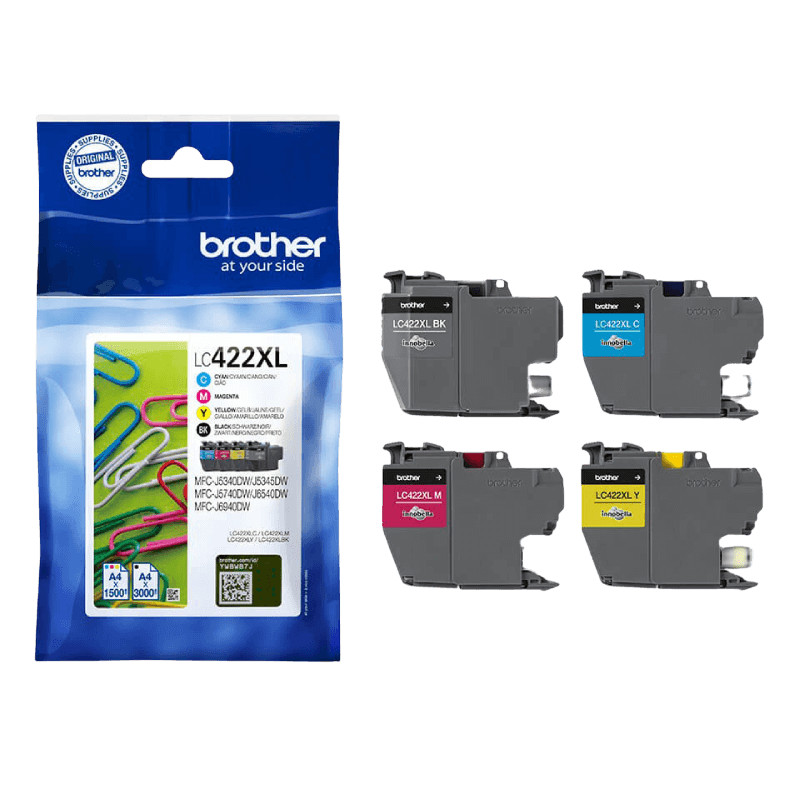 Brother Original LC422XLVALDR CMYK rabatpakke | Indhold: 7500 sider