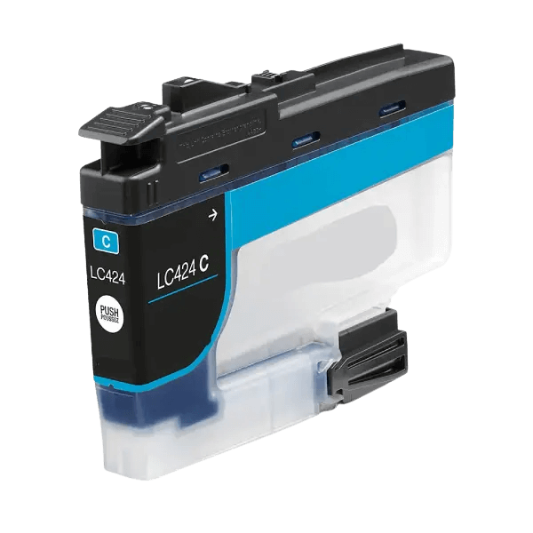 PixoJet Brother LC424C cyan blækpatron | Indhold: 750 sider