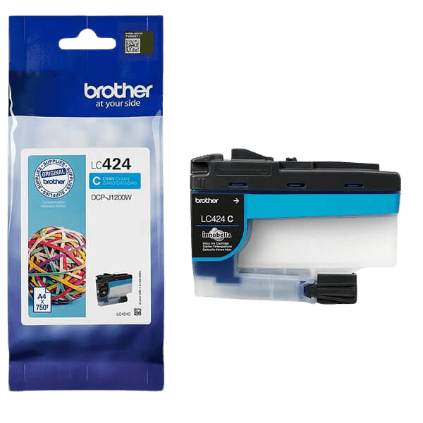 Brother Original LC424C cyan blækpatron | Indhold: 750 sider