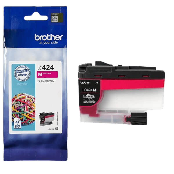 Brother Original LC424M magenta blækpatron | Indhold: 750 sider