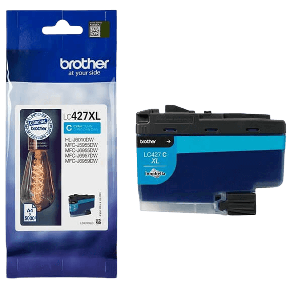 Brother Original LC427XLC cyan blækpatron | Indhold: 5000 sider