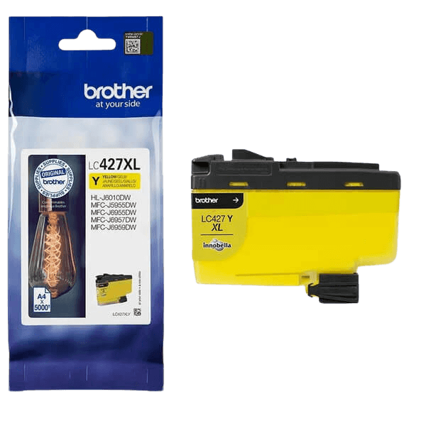 Brother Original LC427XLY gul blækpatron | Indhold: 5000 sider