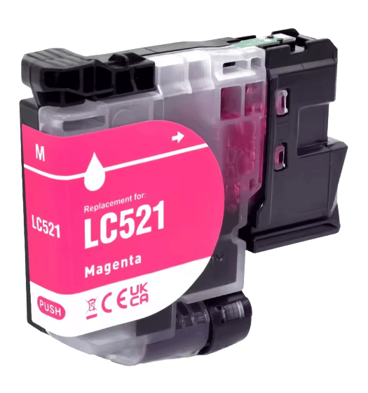 PixoJet Brother LC521M magenta blækpatron | Indhold: 500 sider