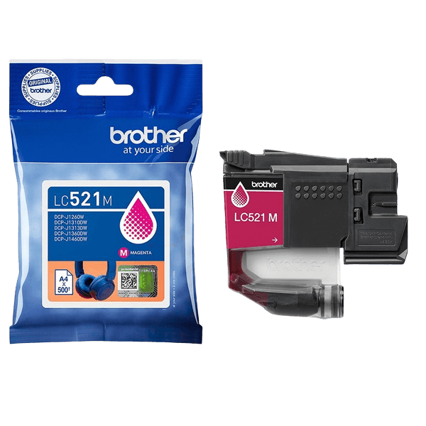 Brother Original LC521M magenta blækpatron | Indhold: 500 sider