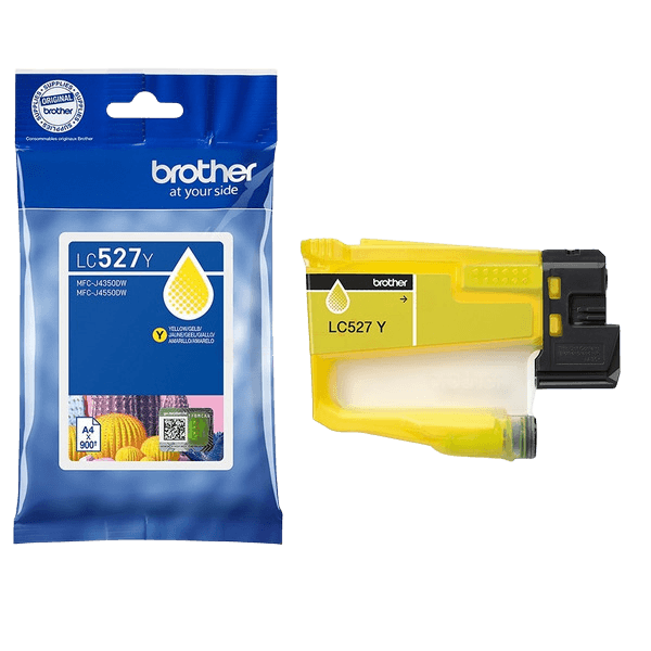 Brother Original LC527Y gul blækpatron | Indhold: 900 sider
