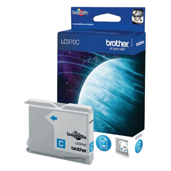 Brother Original LC970C cyan blækpatron | Indhold: 300 sider