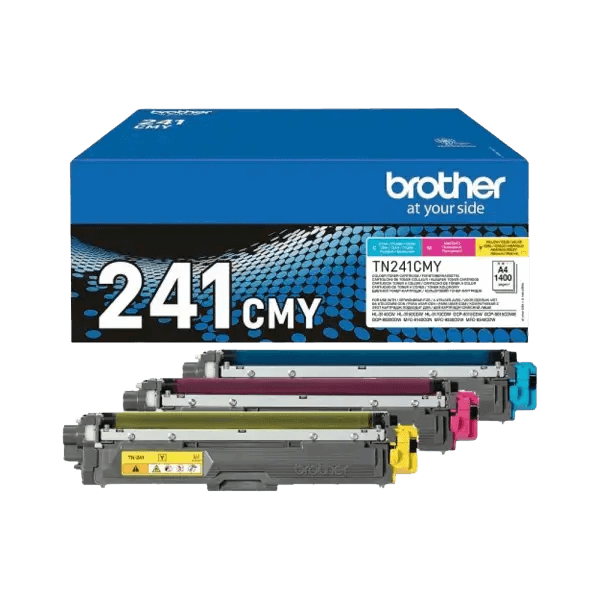 Brother Original TN241CMY 3 farver i én rabatpakke | Indhold: 4200 sider