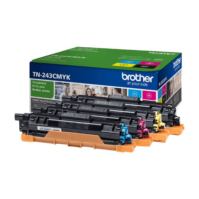 Brother Original TN243 CMYK rabatpakke | Indhold: 4000 sider
