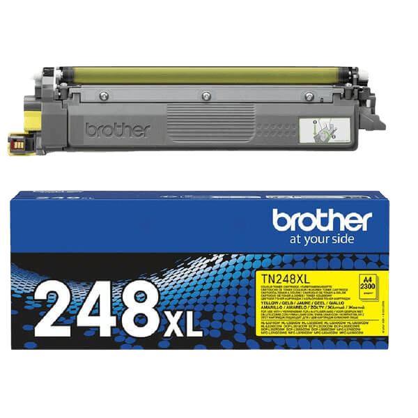 Brother Original TN248XLY gul toner | Indhold: 2300 sider