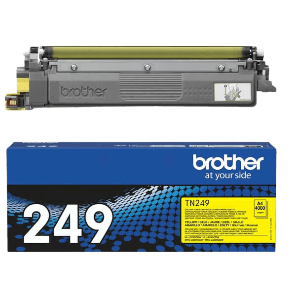 Brother Original TN249Y XXL gul toner | Indhold: 4000 sider