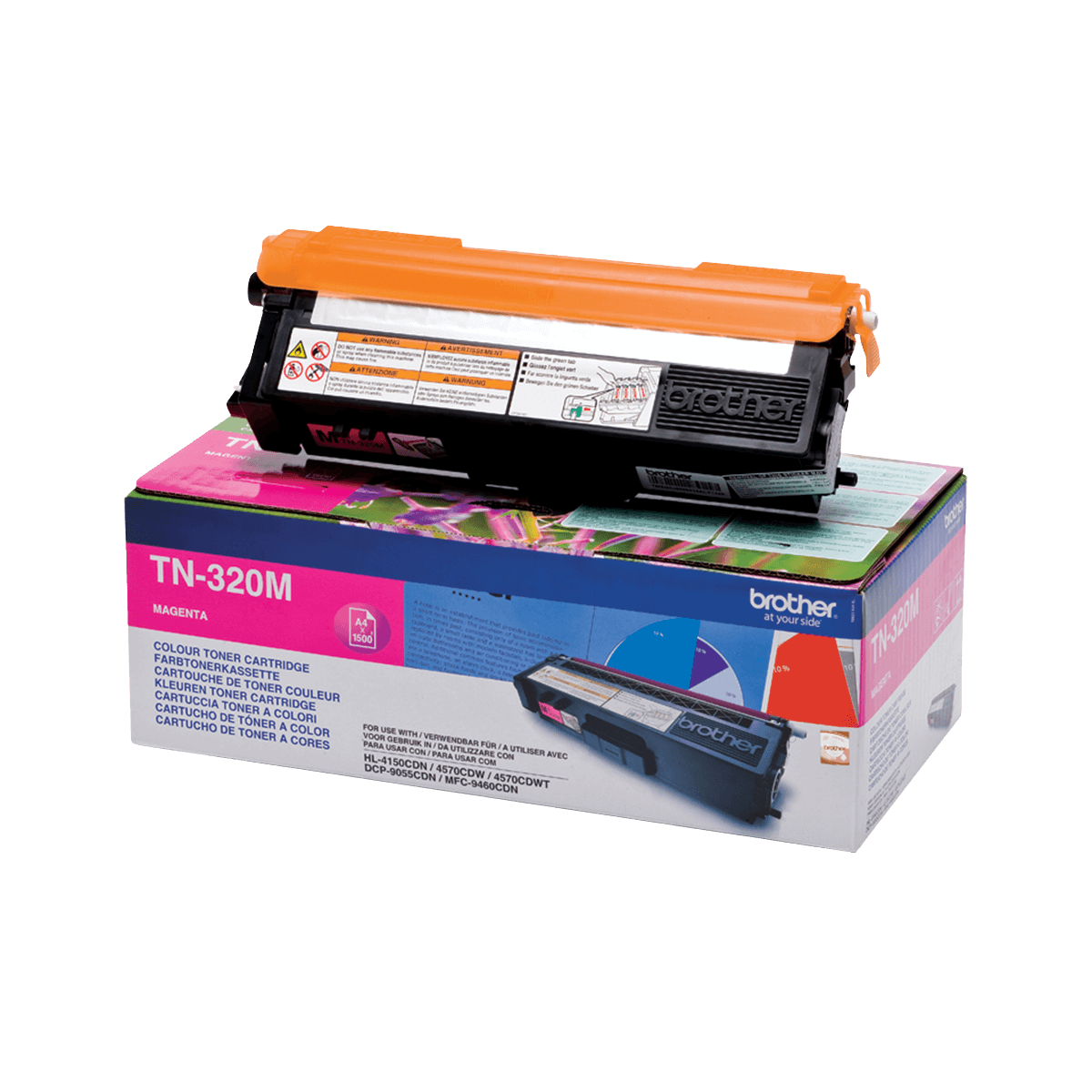 Brother Original TN320M magenta toner | Indhold: 1500 sider