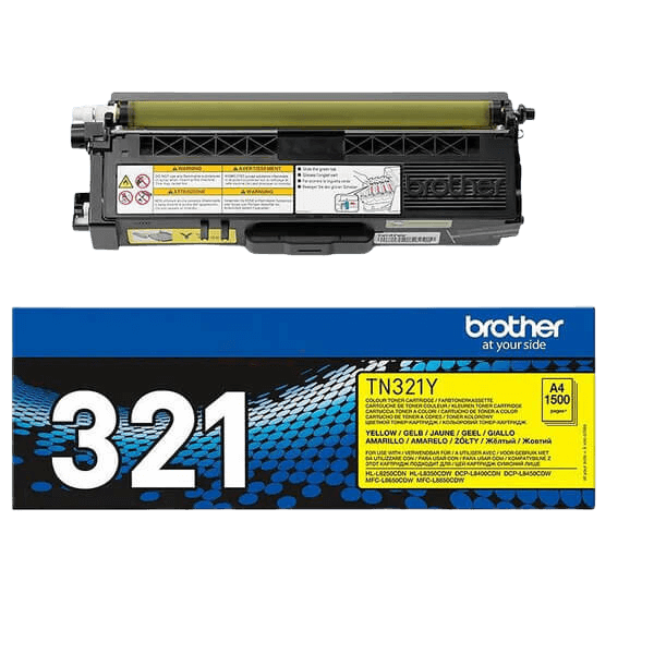 Brother Original TN321Y gul toner | Indhold: 1500 sider