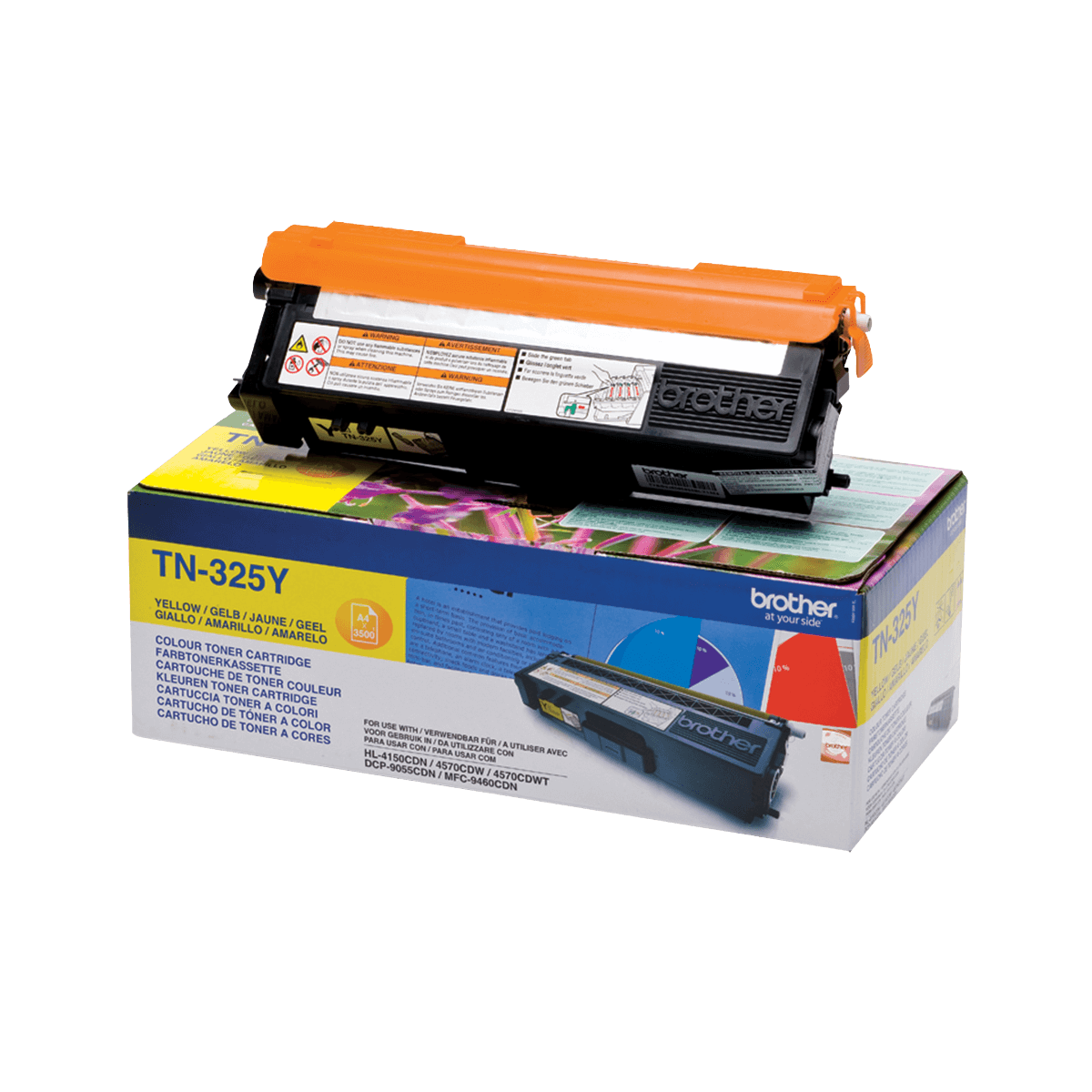 Brother Original TN325Y XL gul toner | Indhold: 3500 sider
