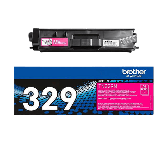 Brother Original TN329M XXL magenta toner | Indhold: 6000 sider